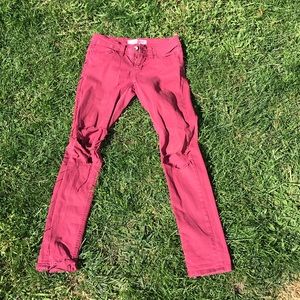 Red JOE FRESH slim jeans